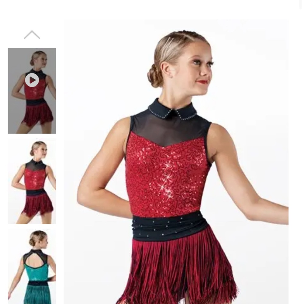 Weissman Black and Red Sequin Dress